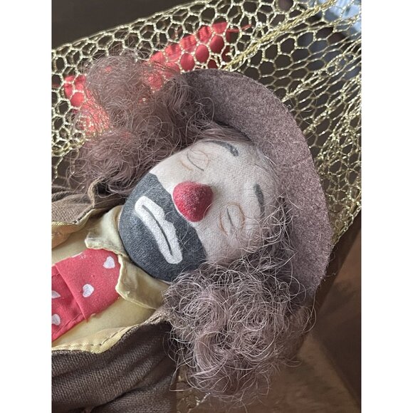 Ron Lee Clown Tomorrow Is Soon Enough Napping Clown Hammock Vintage Applause - Picture 3 of 11